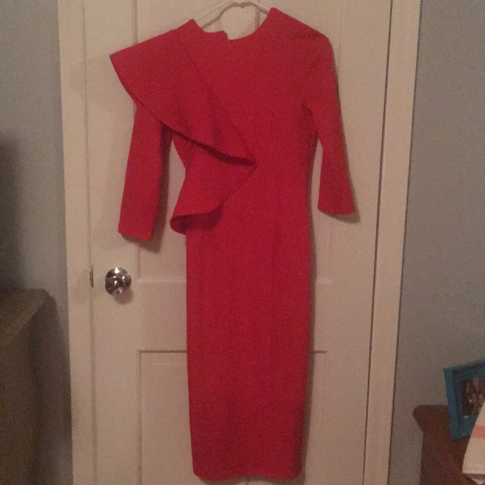 Red long sleeve holiday dress (New)